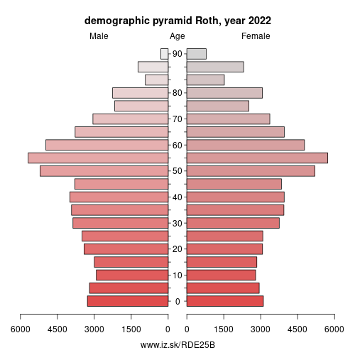 demographic pyramid DE25B Roth