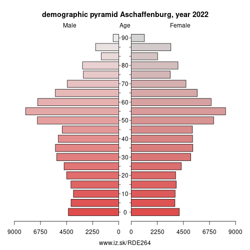 demographic pyramid DE264 Aschaffenburg