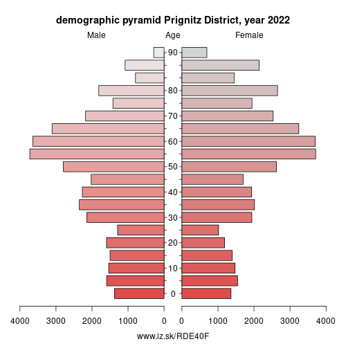 demographic pyramid DE40F Prignitz District