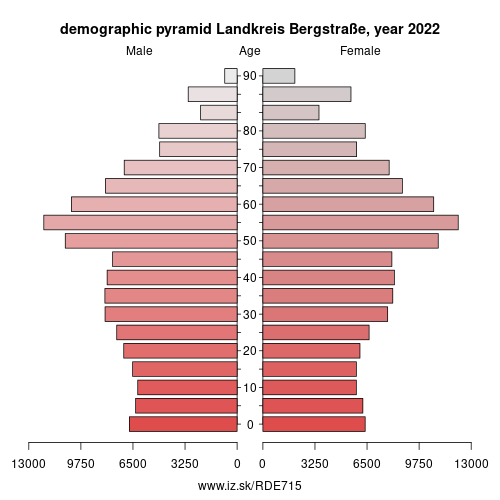 demographic pyramid DE715 Landkreis Bergstraße