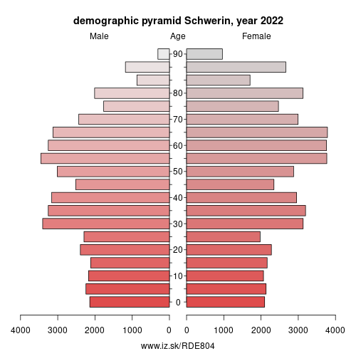 demographic pyramid DE804 Schwerin