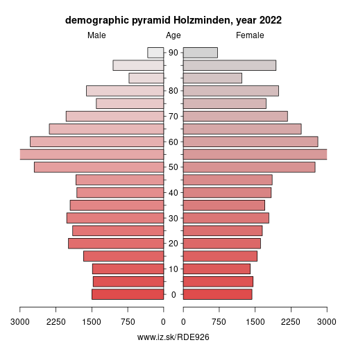 demographic pyramid DE926 Holzminden