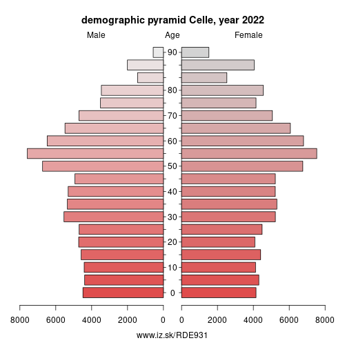demographic pyramid DE931 Celle