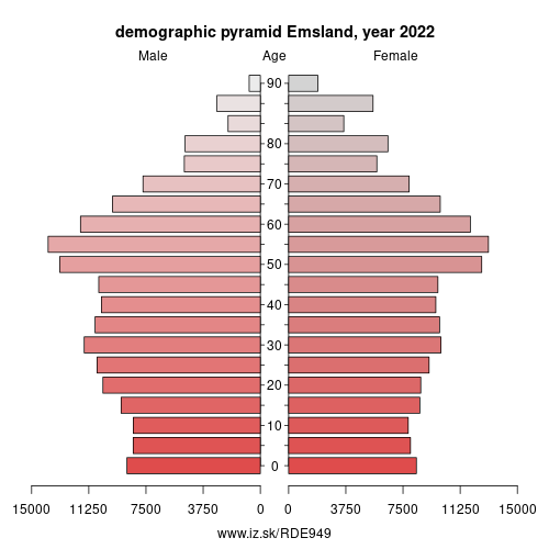 population pyramid of DE949 Emsland