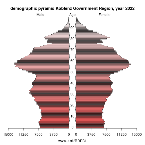 demographic pyramid DEB1 Koblenz Government Region