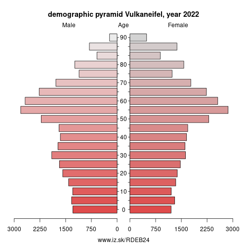 demographic pyramid DEB24 Vulkaneifel