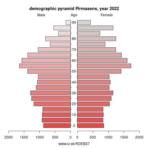 demographic pyramid DEB37 Pirmasens