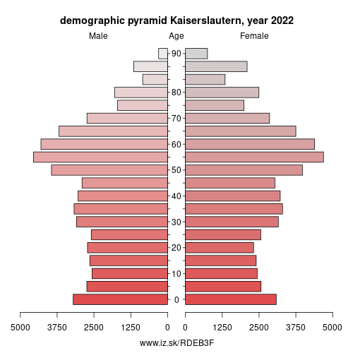 demographic pyramid DEB3F Landkreis Kaiserslautern
