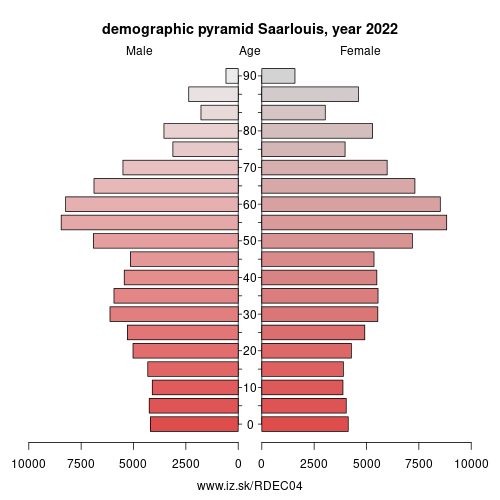 demographic pyramid DEC04 Saarlouis