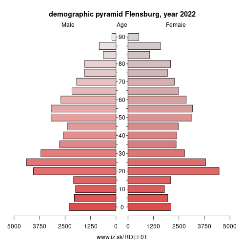 demographic pyramid DEF01 Flensburg