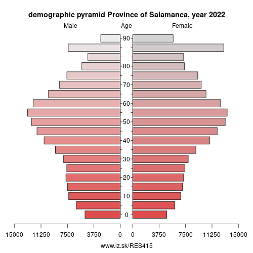 demographic pyramid ES415 Salamanca Province
