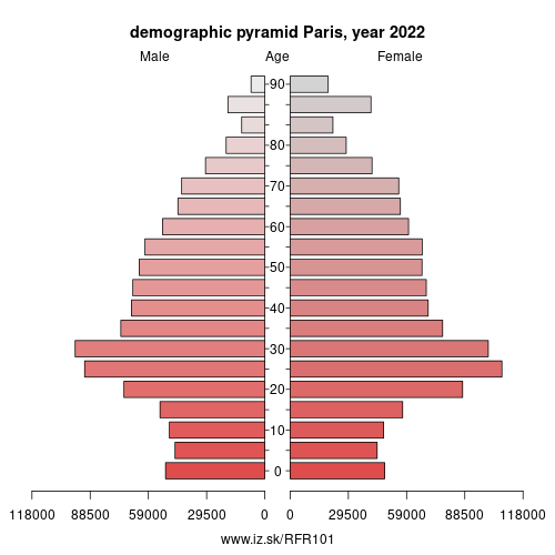 demographic pyramid FR101 Paris