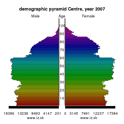 demographic pyramid Centre,