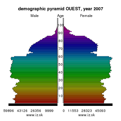 demographic pyramid OUEST,