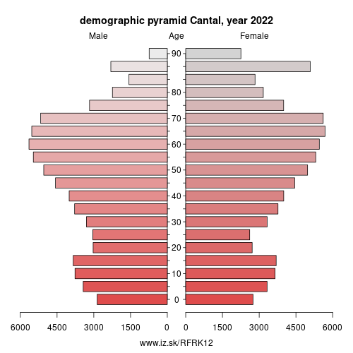 demographic pyramid FRK12 Cantal