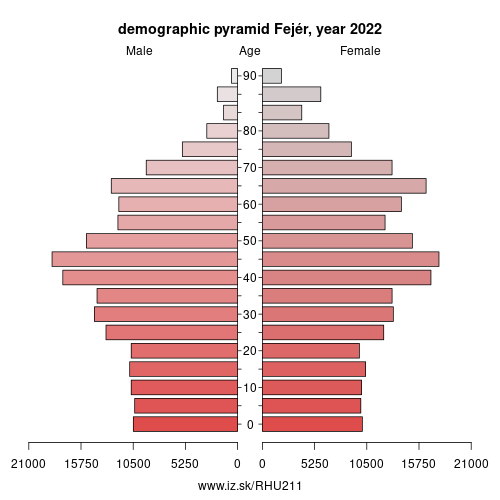 demographic pyramid HU211 Fejér County