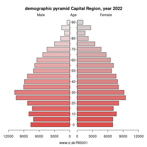 demographic pyramid IS001 Capital Region