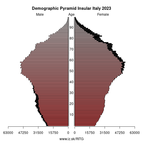 demographic pyramid ITG Insular Italy