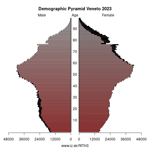 demographic pyramid ITH3 Veneto