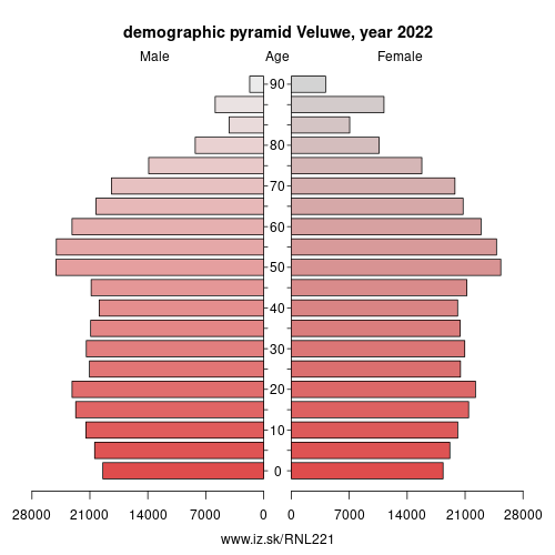 demographic pyramid NL221 Veluwe