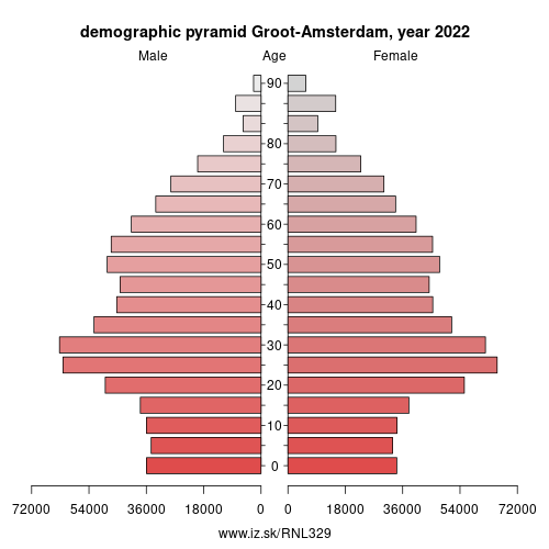 demographic pyramid NL329 Groot-Amsterdam