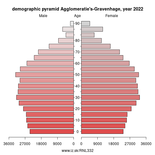demographic pyramid NL332 Agglomeratie\