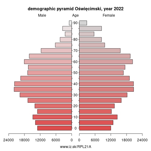 demographic pyramid PL21A Oświęcimski