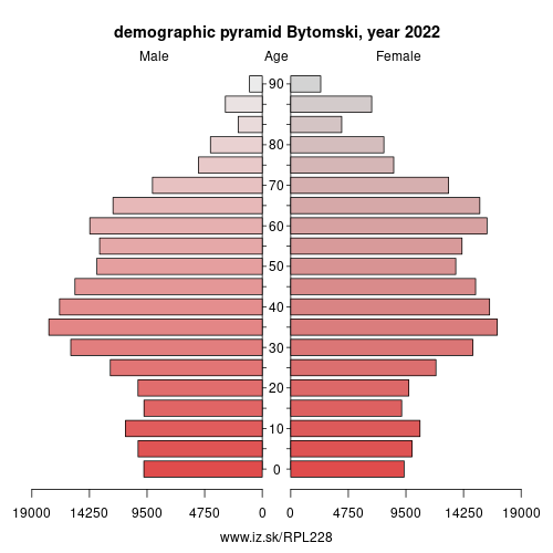 demographic pyramid PL228 Bytomski