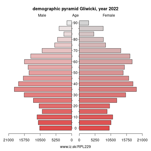 demographic pyramid PL229 Gliwicki
