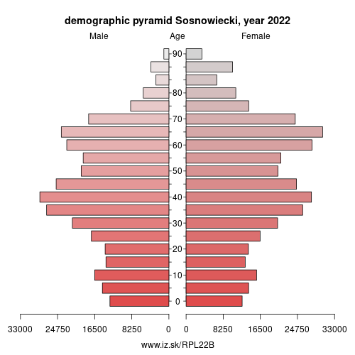 demographic pyramid PL22B Sosnowiecki