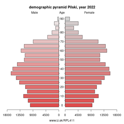 demographic pyramid PL411 Pilski