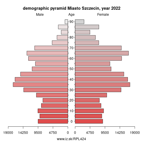 demographic pyramid PL424 Miasto Szczecin