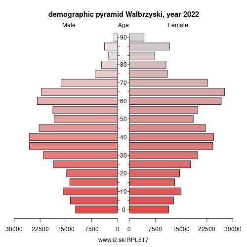 demographic pyramid PL517 Wałbrzyski
