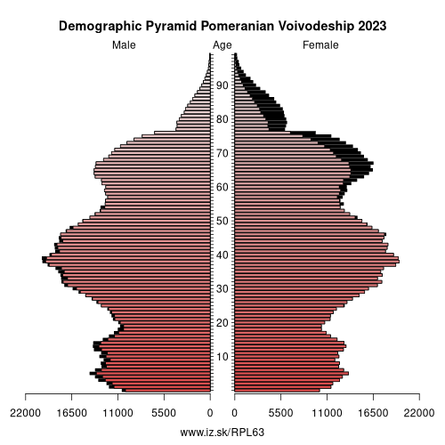 demographic pyramid PL63 Pomeranian Voivodeship