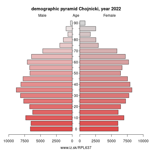 demographic pyramid PL637 Chojnicki