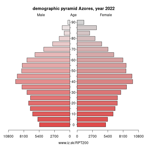 demographic pyramid PT200 Azores
