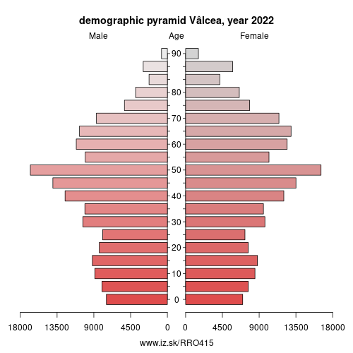 demographic pyramid RO415 Vâlcea