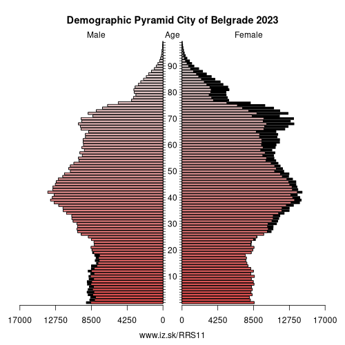 demographic pyramid RS11 City of Belgrade