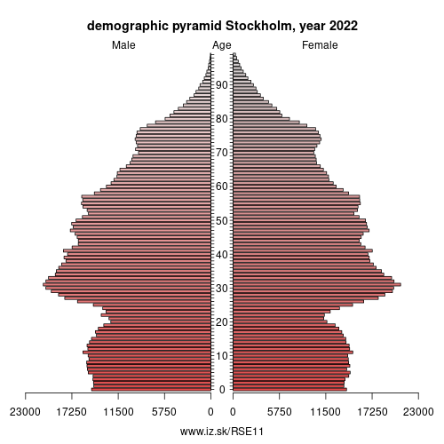 demographic pyramid SE11 Stockholm