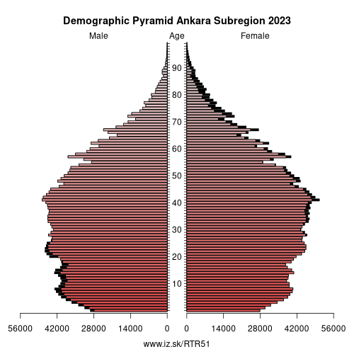 demographic pyramid TR51 Ankara Subregion