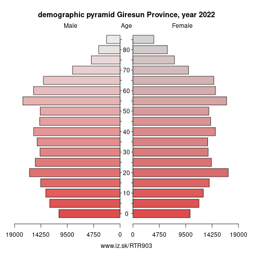 demographic pyramid TR903 Giresun Province