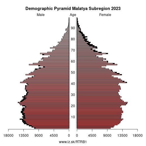 demographic pyramid TRB1 Malatya Subregion