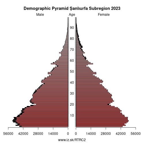 demographic pyramid TRC2 Şanlıurfa Subregion