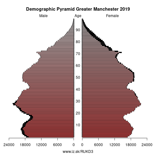 demographic pyramid UKD3 Greater Manchester