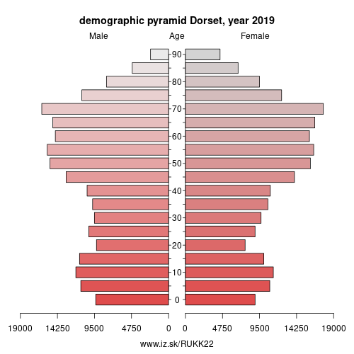 demographic pyramid UKK22 Dorset