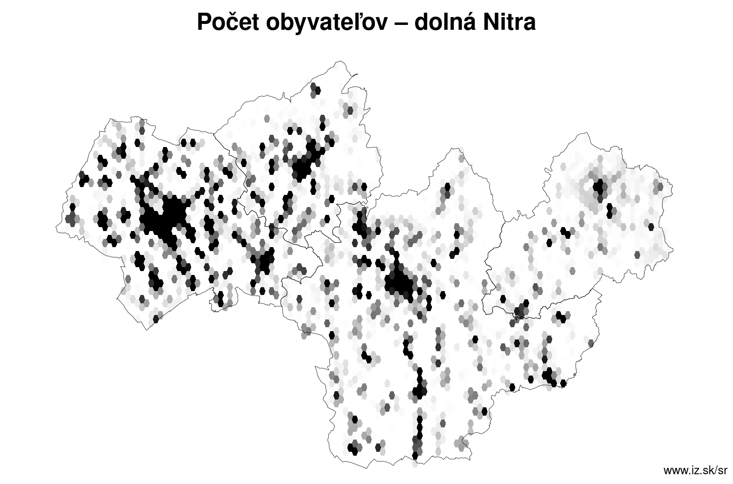 počet obyvateľov – dolná Nitra