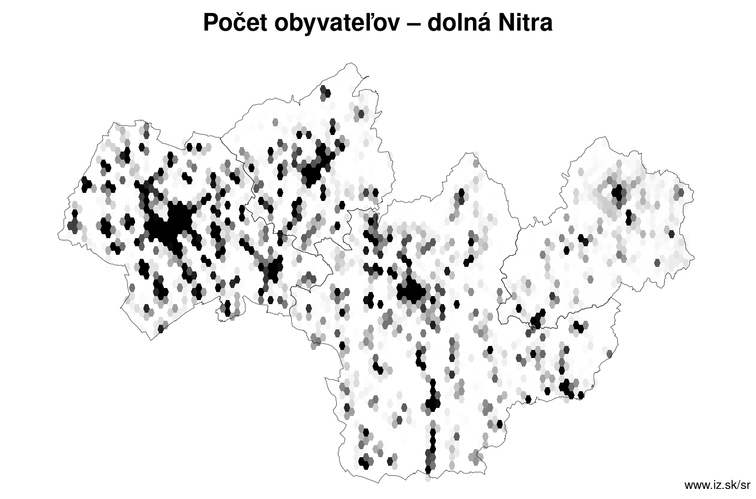 počet obyvateľov – dolná Nitra