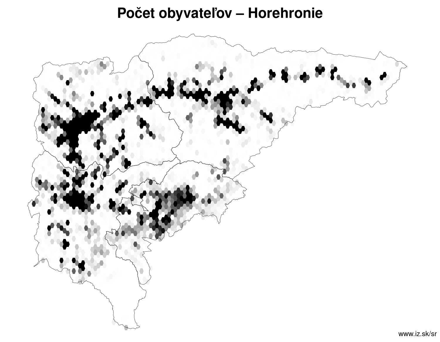 počet obyvateľov – Horehronie