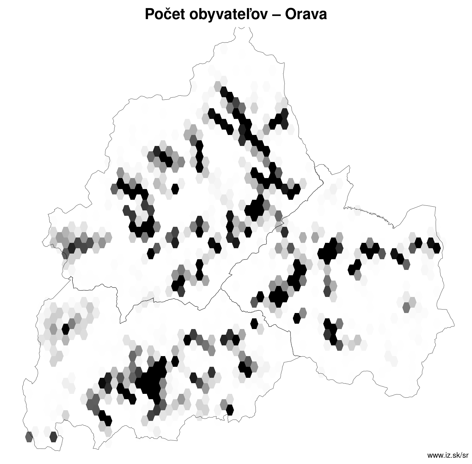 počet obyvateľov – Orava