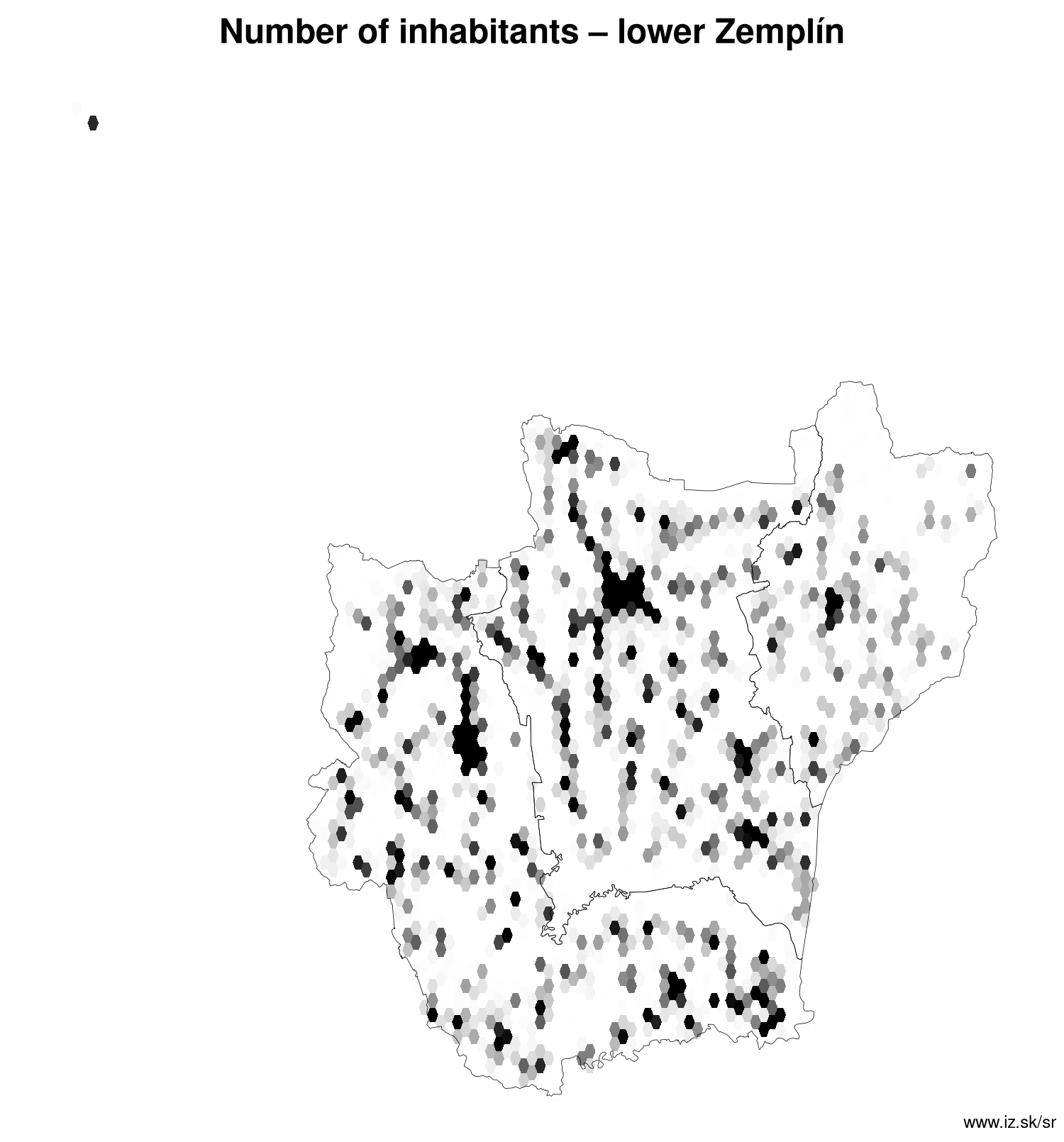 number of inhabitants – lower Zemplín